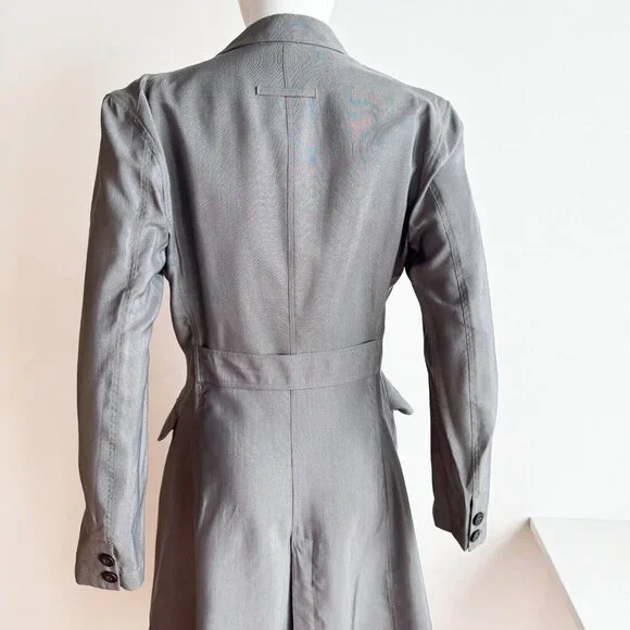 Jean Paul Gaultier Grey Double Breasted Longline Blazer S/M - Picture 7 of 8